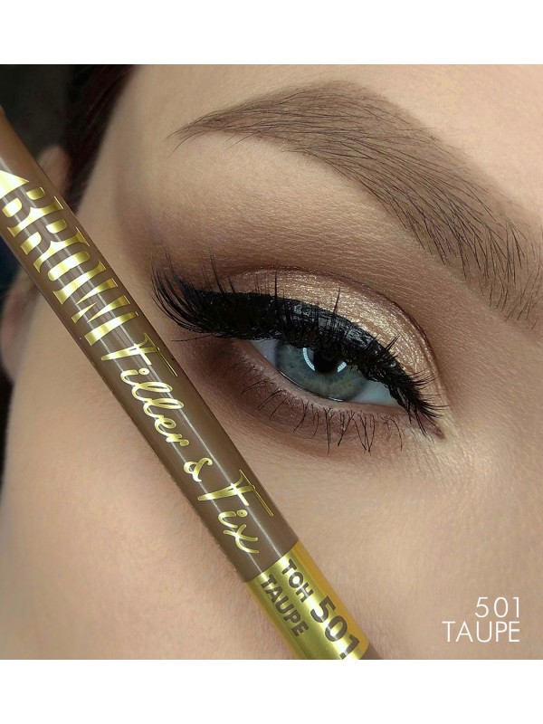 Карандаш для бровей "Brow Filler and Fix"  (501 Taupe)