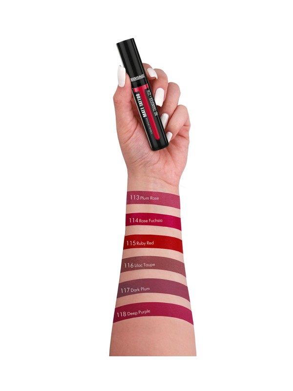 Матовая стойкая жидкая помада для губ MATT TATTOO NO TRANSFER 12H (тон 112 DEEP PINK)