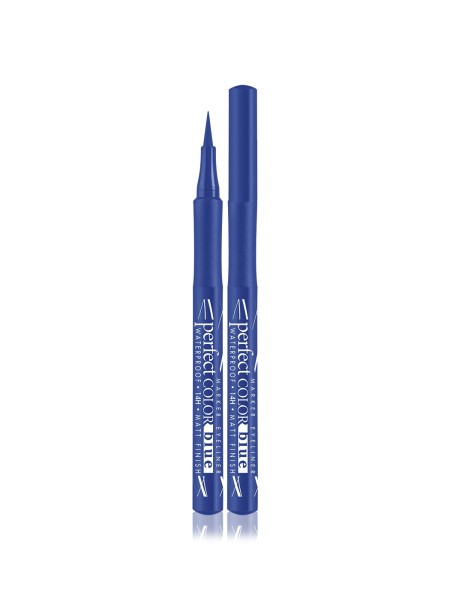 Подводка-фломастер для глаз Perfect Color Waterproof 14H Matt Finish (тон Blue)