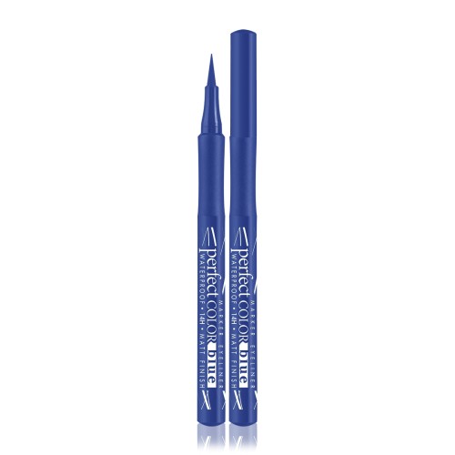 Подводка-фломастер для глаз Perfect Color Waterproof 14H Matt Finish (тон Blue) , в казахстане, в павлодаре, в алмате , в караганде